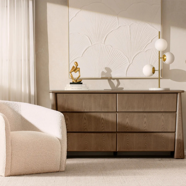 Dunstan Medium Brown Wooden Dresser